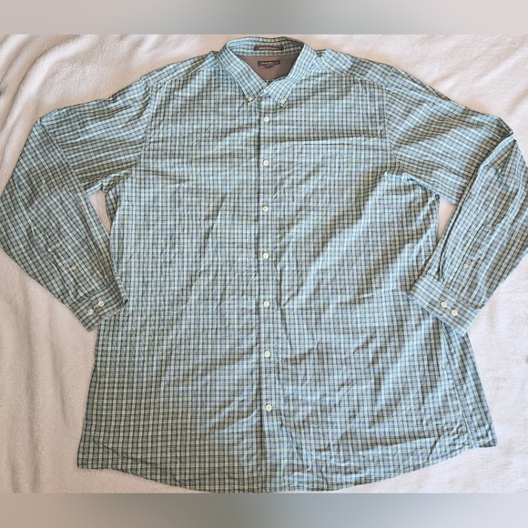 Eddie Bauer Shirts Eddie Bauer Wrinkle Free Mens 3xltall Green Blue